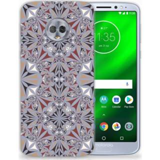 👉 Siliconen hoesje Motorola Moto G6 Plus TPU Flower Tiles 8718894630631