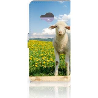 👉 Telefoon hoes HTC U Play Telefoonhoesje met Pasjes Schaap en Lammetje 8718894634394