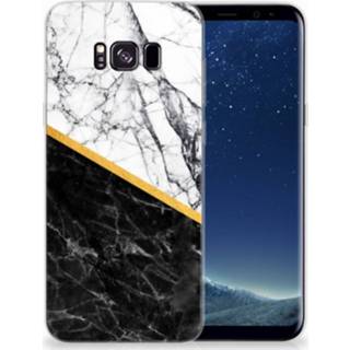 👉 Siliconen hoesje marmer wit zwart Samsung Galaxy S8 Plus TPU 8718894635834