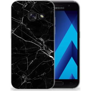 👉 Siliconen hoesje marmer zwart Samsung Galaxy A3 2017 TPU 8718894364185