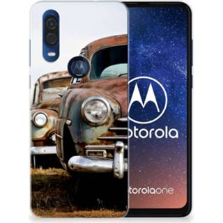 👉 Siliconen hoesje Motorola One Vision met foto Vintage Auto 8720091255104