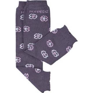 👉 Hoppediz Baby manchetten grijs met roze en witte bloemen