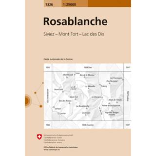 👉 Wandel kaart Swisstopo - 1326 Rosablanche Wandelkaarten Ausgabe 2004 9783302013268