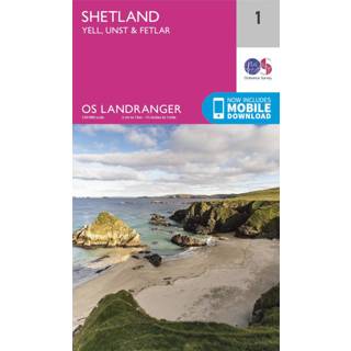 👉 Wandel kaart Ordnance Survey - Shetland Yell / Unst Fetlar Wandelkaarten Ausgabe 2016 9780319260999