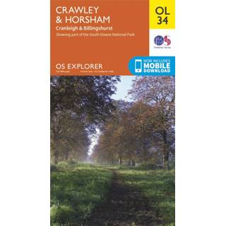 👉 Wandel kaart Ordnance Survey - Crawley / Horsham Cranleigh Billinghurst Outdoor Wandelkaarten Ausgabe 2016 9780319242735