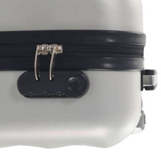 Harde koffer ABS helder zilverkleurig