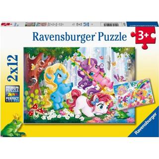 👉 Puzzel Ravensburger Lieve eenhoorn 2x12 stukjes 4005556050284