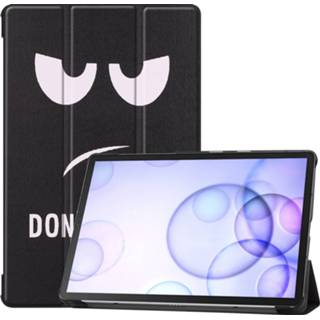 👉 Active Samsung Galaxy Tab S6 hoes - Tri-Fold Book Case Don't Touch Me 8719793045694