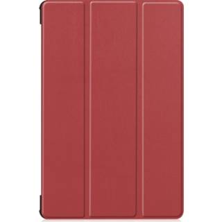 👉 Active rood Samsung Galaxy Tab S6 hoes - Tri-Fold Book Case Donker 8719793045595