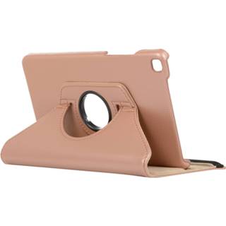 👉 Goud active Samsung Galaxy Tab A8 (2019) hoes - Draaibare Book Case Rosé 8719793044789