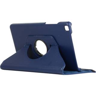 👉 Blauw active Samsung Galaxy Tab A8 (2019) hoes - Draaibare Book Case Donker 8719793044741