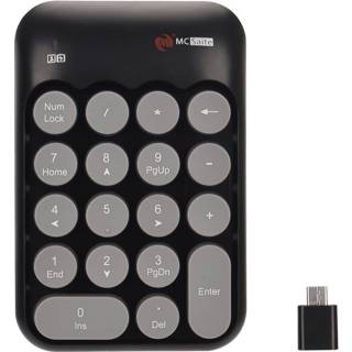 👉 Toetsenbord zwart MCSaite MC-52AG USB-C/type-C universele mini 18-toetsen draadloos digitaal (zwart) 6922975848392