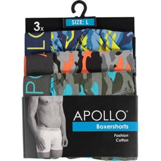 👉 XXL groen mannen 3 pak Apollo herenboxershort 106-XXL 8719922415749