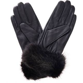 👉 Handschoenen zwart nederlands Fur Trimmed Black