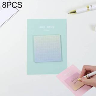 👉 Memo pad papier 8 stuks Rainbow Gradient Sticky Notes Kladblok briefpapier essay record