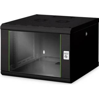 👉 Wandkast zwart Digitus DN-19 07U-6/6-SW 19 inch (b x h d) 600 420 mm 7 HE Zwart, (RAL 9005) 4016032257622