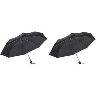 👉 Mini paraplu zwart volwassenen 2x Opvouwbare 96 cm
