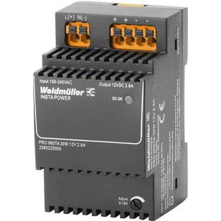 👉 Netvoeding WeidmÃ¼ller PRO INSTA 30W 12V 2.6A DIN-rail 12 V/DC 2.6 A 30 W 4050118590951