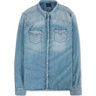 👉 Denim shirt XL male blauw Pure