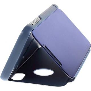 👉 Flip cover blauw Luxury Series Mirror View iPhone XR - 5712579693693