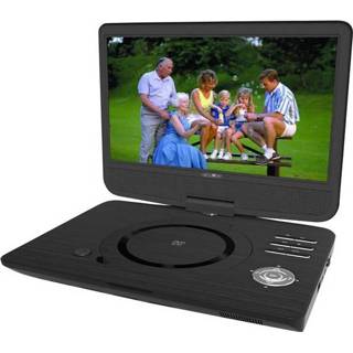 👉 Zwart Reflexion DVD1005 Draagbare DVD-speler 25.7 cm 10 inch incl. 12 V auto-aansluitkabel, Werkt op een accu 4260035675482