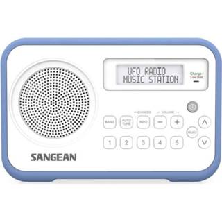 👉 Wit blauw Sangean DPR-67 DAB+ Transistorradio FM Accu laadfunctie Wit, 4711317992587