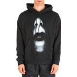 👉 Hoodie m male zwart Men's sweatshirt sweat mouth over