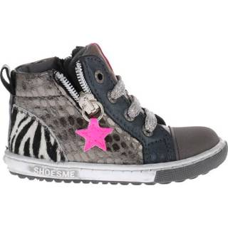 👉 Veterboots vrouwen grijs Shoesme Ef9W024-B Zebra