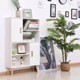 👉 Boekenkast wit hout active HOMCOM met 8 vakken 80 x 23,5 123 cm 4250871275137