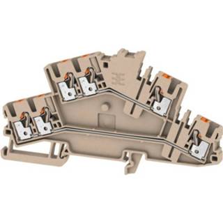 👉 Beige Doorgangsserieklem Weidmüller A2T 2.5 3C 2531290000 6 stuks 4050118541700