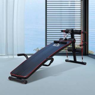 👉 Zwart active HOMCOM Sit-up bench zwart/rood 56,5 x 135 (50?68) cm 4250871274703