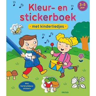 👉 Stickerboek kinderen Kleur- en met kinderliedjes (3-5 j.) 9789044755343