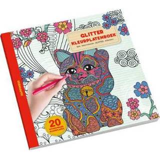 👉 Kleurplaat Glitter kleurplaten boek - Happiness 8712048319717