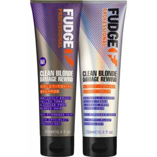 👉 Shampoo violet universeel active Clean Blonde Damage Rewind Toning-Violet duo & conditioner 250ml 5060420335781