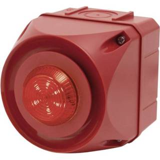 👉 Auer Signalgeräte ADS-T Combi-signaalgever Rood Continu licht, Knipperlicht 24 V/DC, 24 V/AC 108 dB