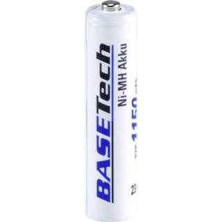 👉 Batterij Oplaadbare AAA (potlood) Basetech NiMH 1100 mAh 1.2 V 8 stuks 4053199937134
