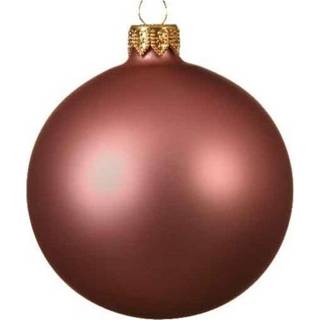 👉 Kerstbal active roze glas 6x Oud glazen kerstballen 6 cm mat
