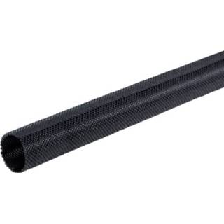 👉 Zwart TRU COMPONENTS TC-7703272 Gevlochten slang PET 5 tot 29 mm Per meter 4053199925636