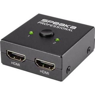 👉 HDMI switche SpeaKa Professional 2 poorten HDMI-switch Bidirectioneel bruikbaar 3840 x 2160 pix 4053199583508