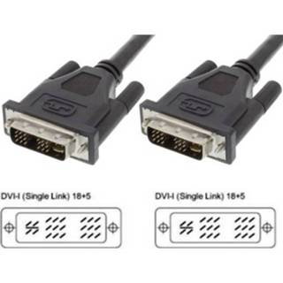 👉 Zwart TECHly DVI Aansluitkabel [1x DVI-stekker 18+5-polig - 1x 18+5-polig] 1.8 m 8057685304437