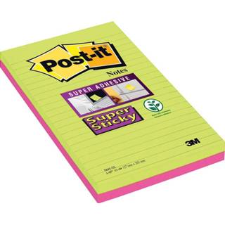 👉 Houten blok Post-it Super Sticky notes, ft 125 x 200 mm, geassorteerde kleuren, 45 vel, pak van 2 blokken 51141906126