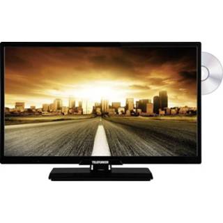 👉 Energielabel zwart Telefunken D24H342A LED-TV 60 cm 24 inch Energielabel: A+ (A++ - E) DVB-T2, DVB-C, DVB-S, HD ready, DVD-speler 4024862106225