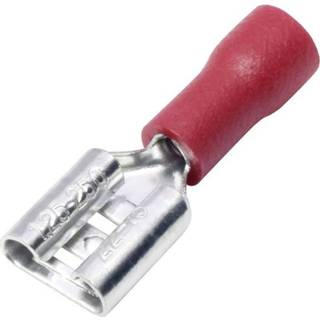 👉 Platte stekker rood TRU COMPONENTS 8436764 Assortiment hulzen voor stekkers Insteekbreedte: 4.80 mm Insteekdikte: 0.80 180 ° Deels geïsoleerd 25 stuks 4053199962297