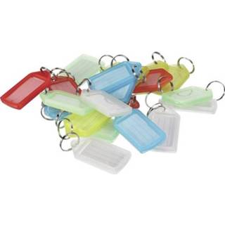 👉 Sleutelhanger wit rood blauw groen geel Perel BG81002 big Wit, Rood, Blauw, Groen, 20 stuks 5410329695590