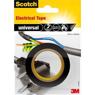 👉 Isolatietape zwart 3M universal 4401BLA Scotch (l x b) 10 m 15 mm 1 rollen 3100340009460