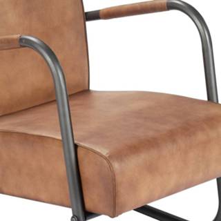 👉 Relaxfauteuil bruin leer active echt lichtbruin 8719883667140