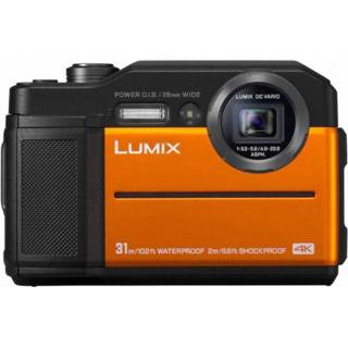 👉 Digitale camera oranje zwart Panasonic DC-FT7EG-D 20.4 Mpix Zoom optisch: 9 x Oranje, 4K Video, WiFi, Onderwatercamera, Waterdicht, Schokbestendig, Vorstbestendig, 5025232883363