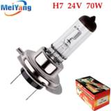 👉 Hoofdlamp geel H7 70W 24V Halogen Bulb Super Xenon Fog Lights High Power Car Headlight Lamp Light Source parking auto Yellow