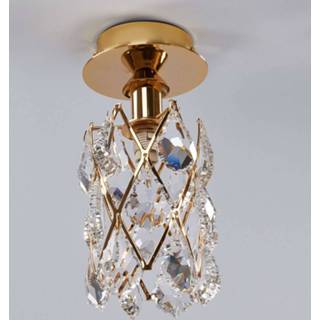 👉 Plafondlamp goud kristal CHARLENE - vergulde kristallen