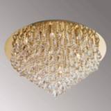 👉 Plafondlamp goud kristal Kristallen Helene in goud, 75 cm